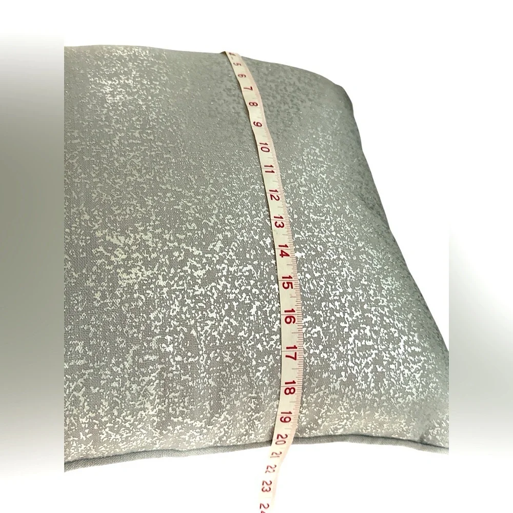 Elegant Silver Shimmering‎ Decorative Throw Pillow 20x20